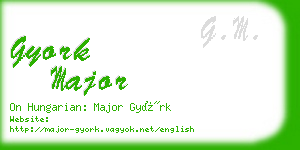 gyork major business card